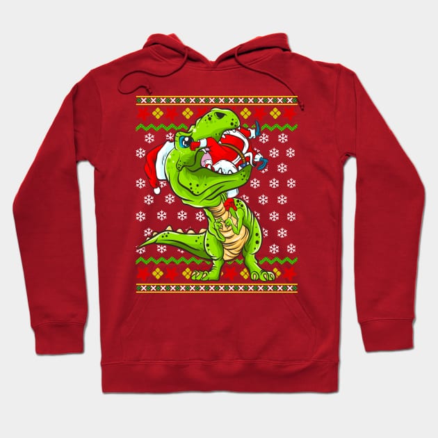 T rex eating reindeer sweater top
